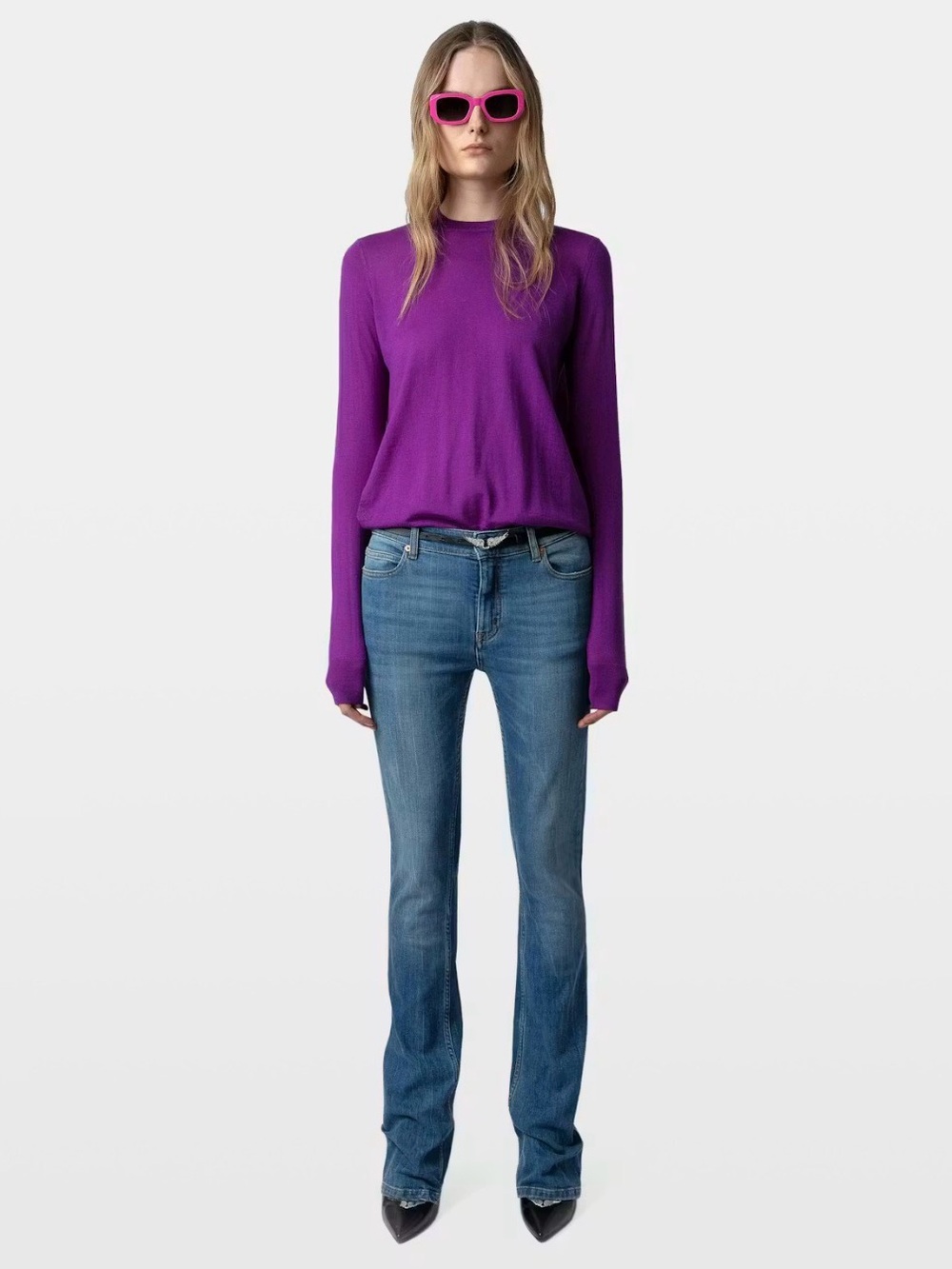 Zadig Purple Sweater Open Back